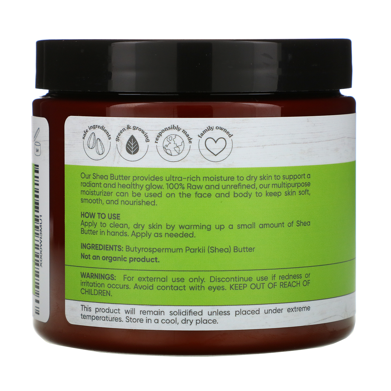 Sky Organics, Shea Butter, Raw & Unrefined, 16 fl oz (454 g) - Imagem 2