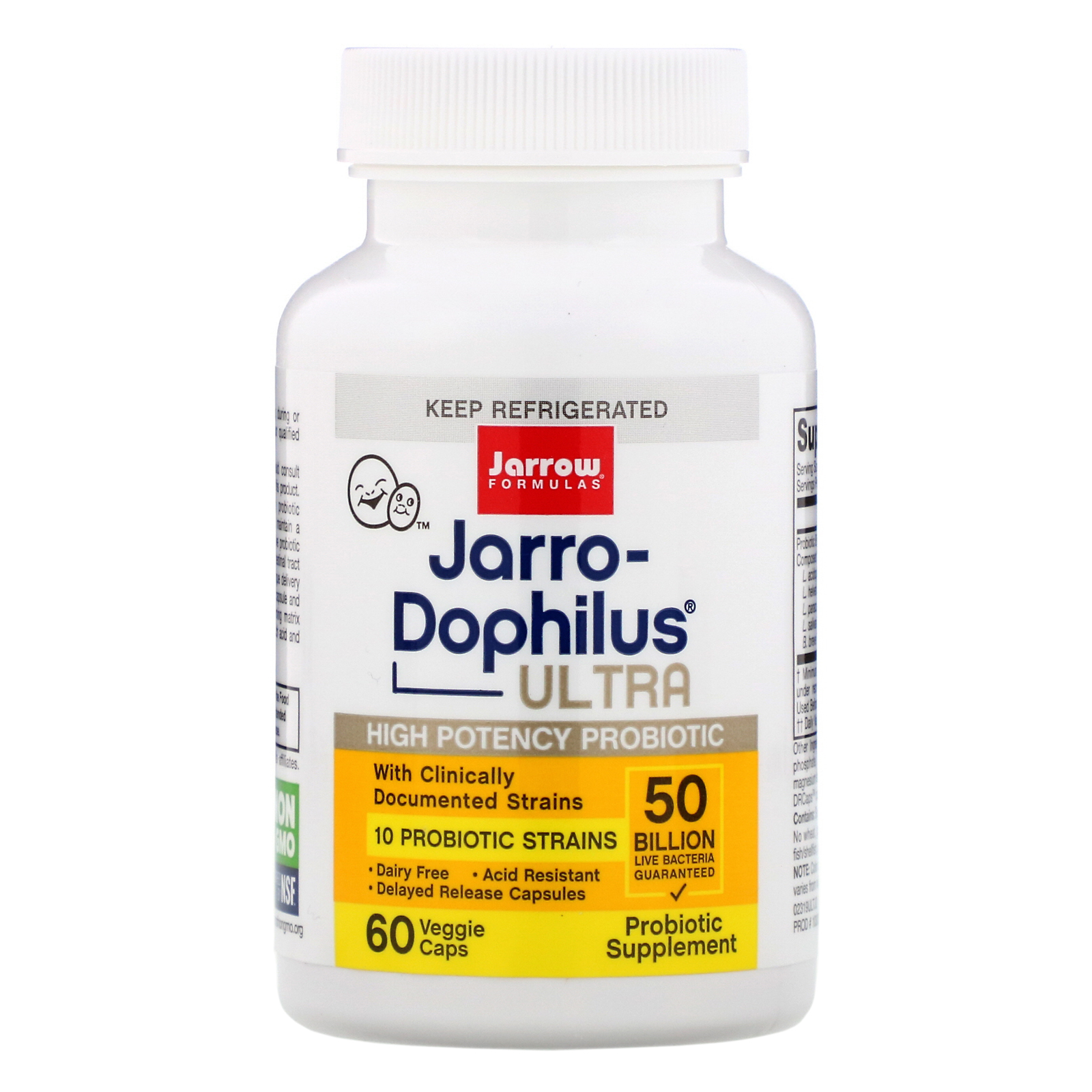 Jarrow Formulas, Jarro-Dophilus Ultra, 50 Billion , 60 Veggie Caps (Ice) - Imagem 3