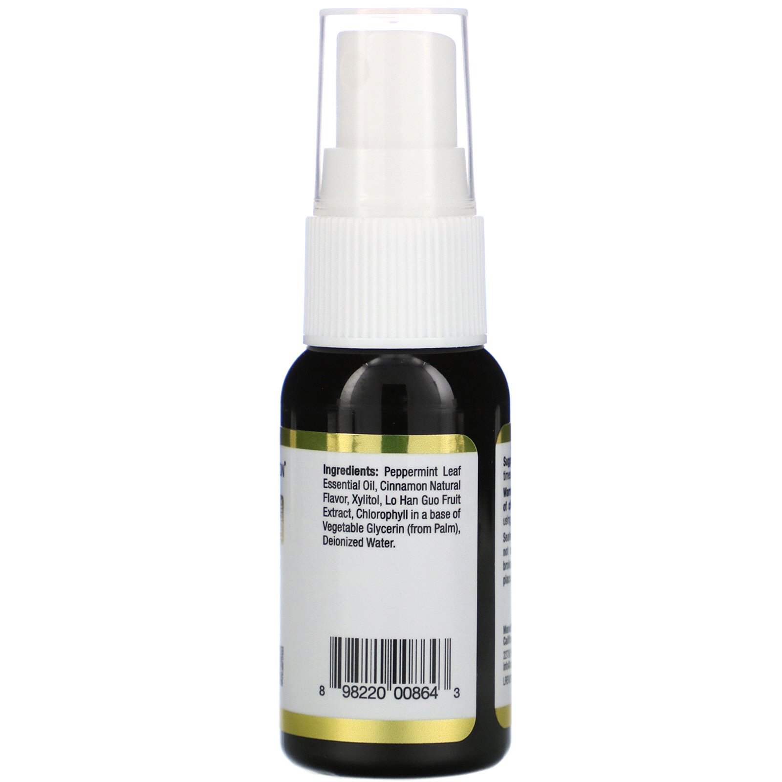 California Gold Nutrition, Spray Refrescante para o Hálito, Hortelã-pimenta Natural, Sem Álcool, 30 ml (1 fl oz) - Imagem 2