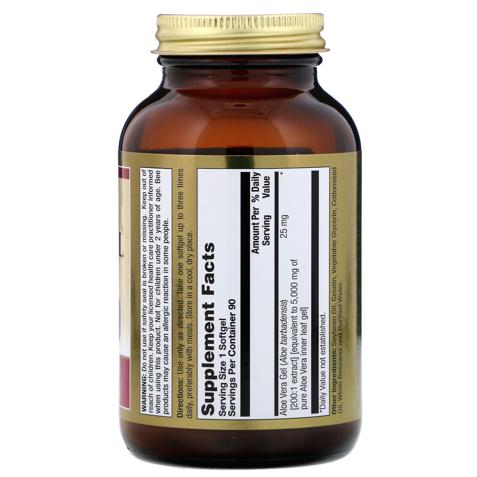 LifeTime Vitamins, Aloe Vera Gel Concentrate, 5,000 mg, 90 Softgels - Imagem 2