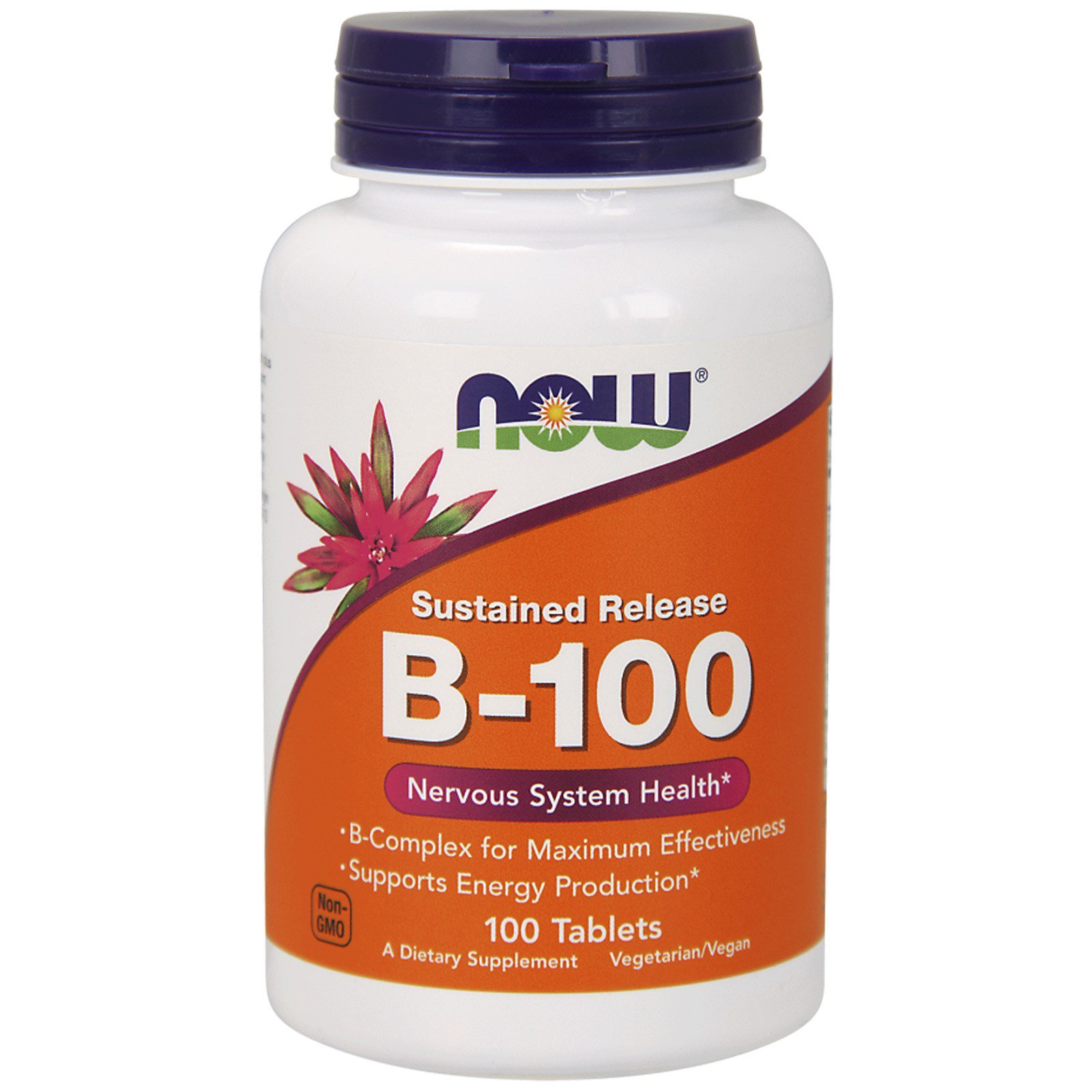 Now Foods, B-100, Liberação Prolongada, 100 Comprimidos