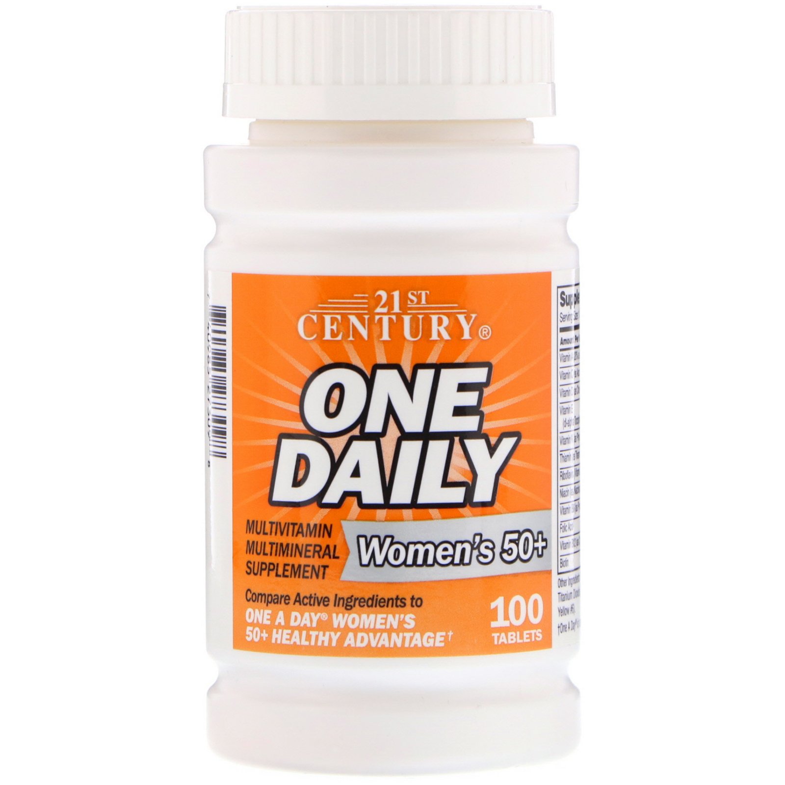 21st Century, One Daily, Women's 50+, Multivitamin Multimineral, 100 Tablets