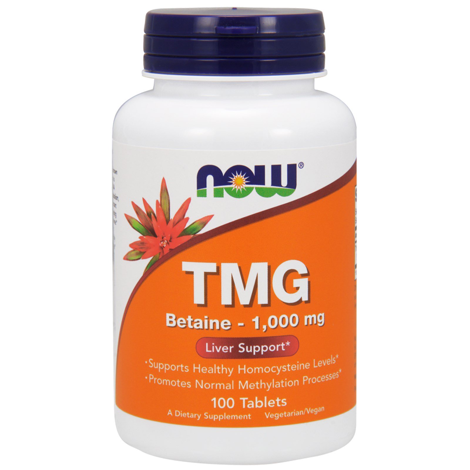 Now Foods, TMG, 1.000 mg, 100 Comprimidos