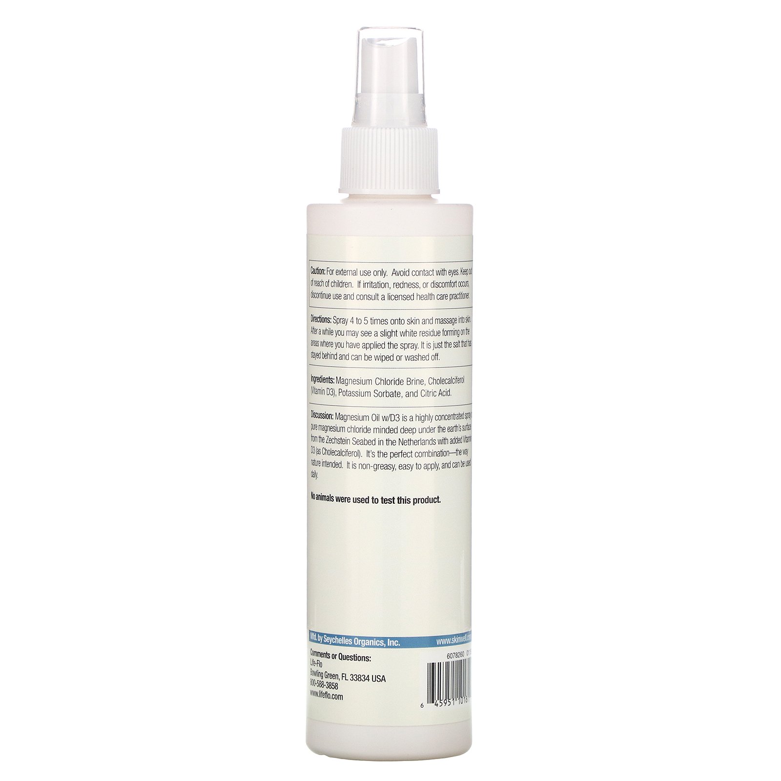Life-flo, Óleo de Magnésio em Spray, Com Vitamina D3, 237 ml - Imagem 2