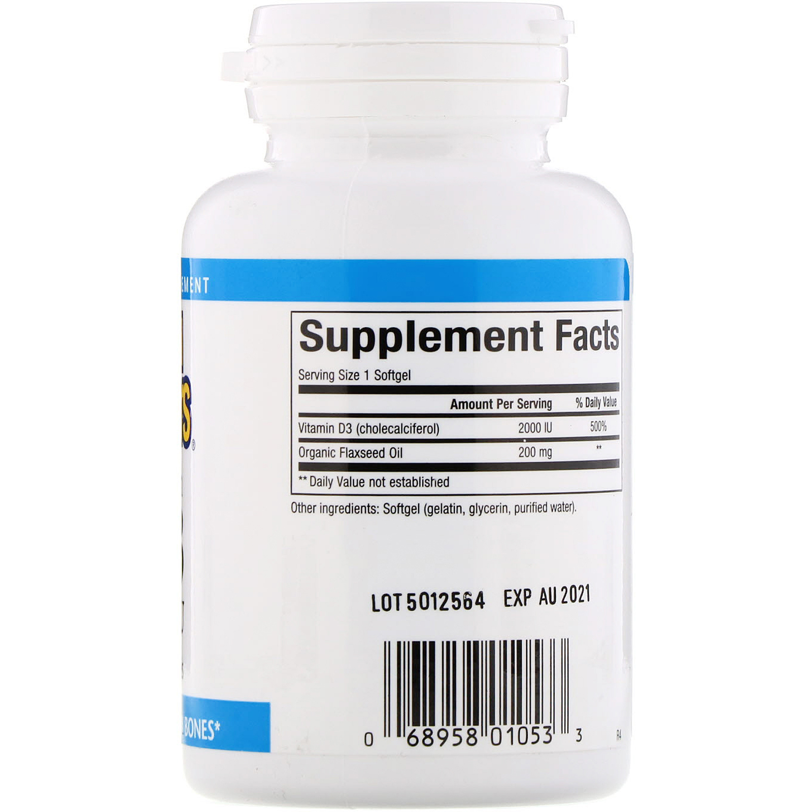 Natural Factors, Vitamina D3, 2,000 IU, 120 Cápsulas Gelatinosas - Imagem 2