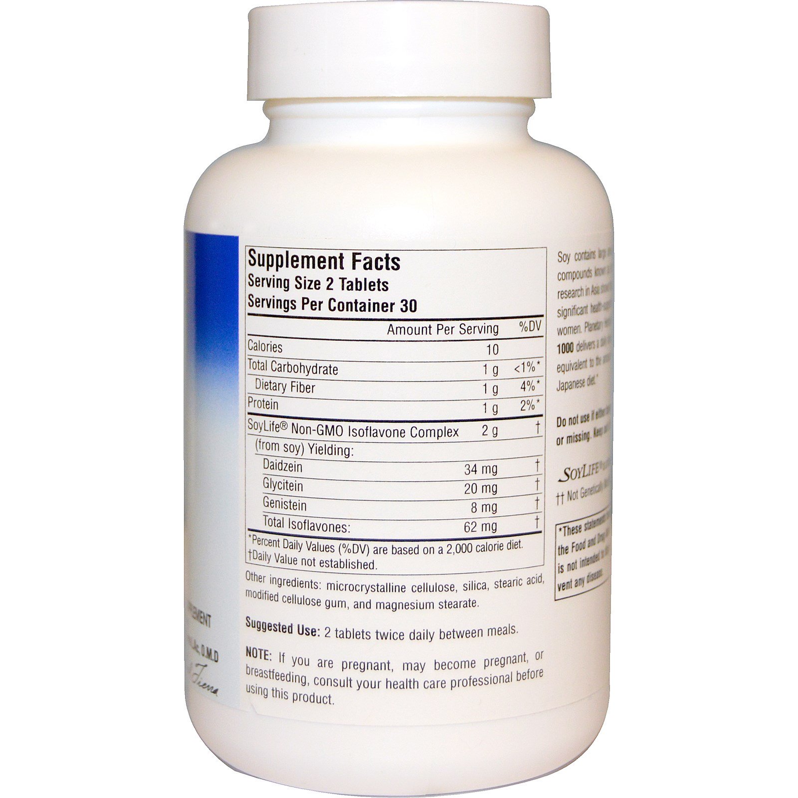 Planetary Herbals, Full Spectrum, Soja 1000, 1000 mg, 60 tabletes - Imagem 2