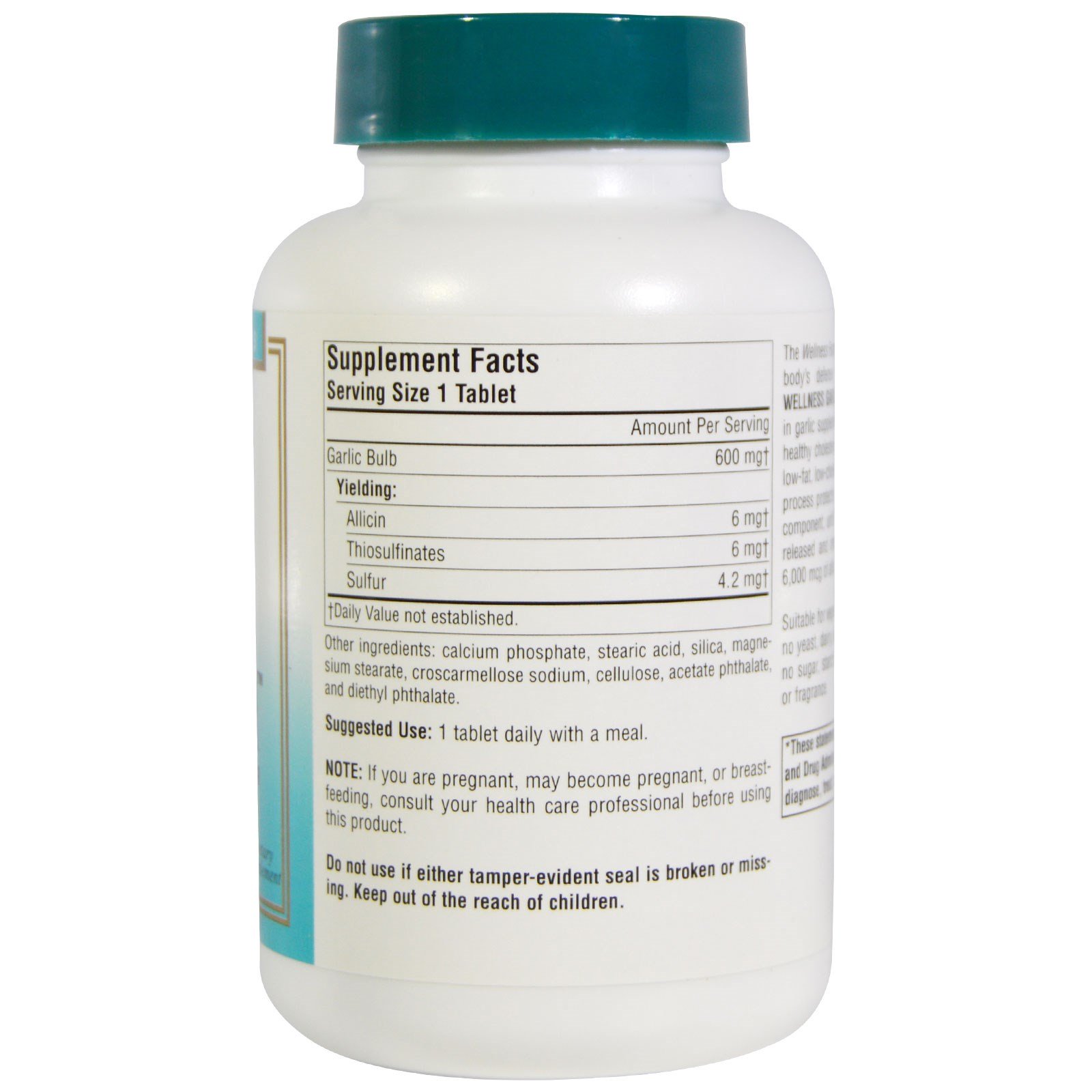 Source Naturals, Wellness, GarliCell, 6.000 mcg, 90 tabletes - Imagem 2