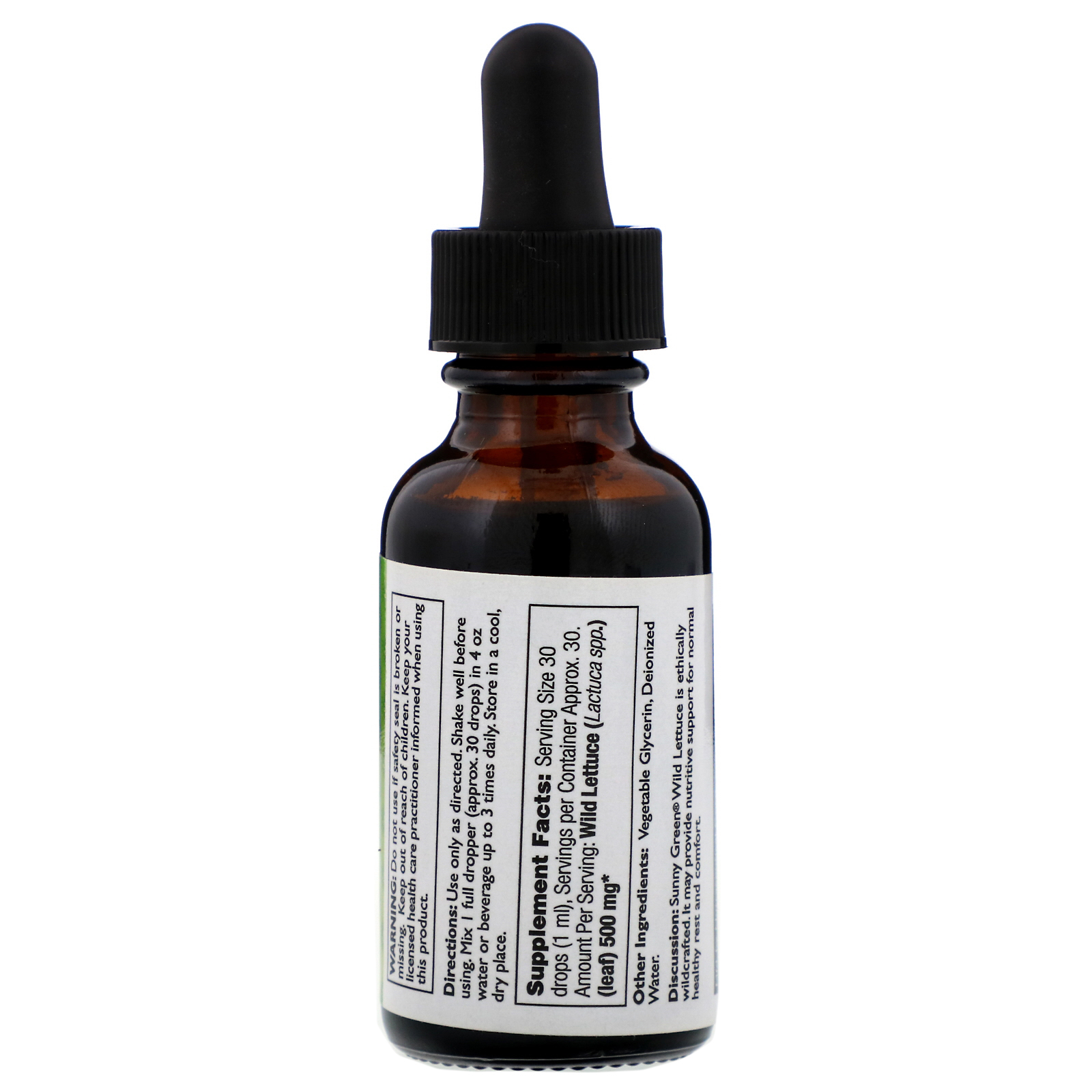 Sunny Green, Wild Lettuce, 1 fl oz (30 ml) - Imagem 2