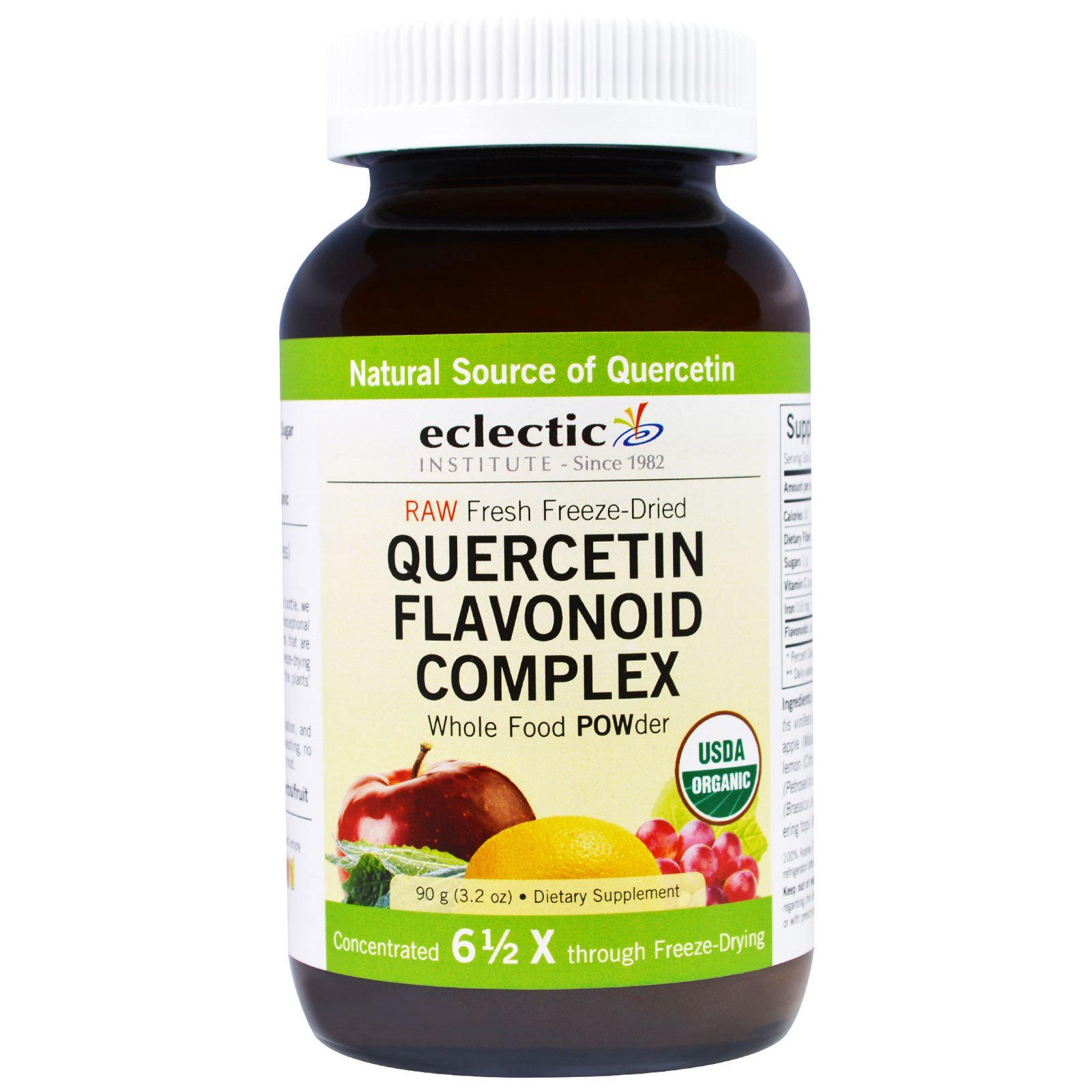 Eclectic Institute, Quercetina Complexo de Flavonóide, comida integral em pó, 3.2 oz (90g)