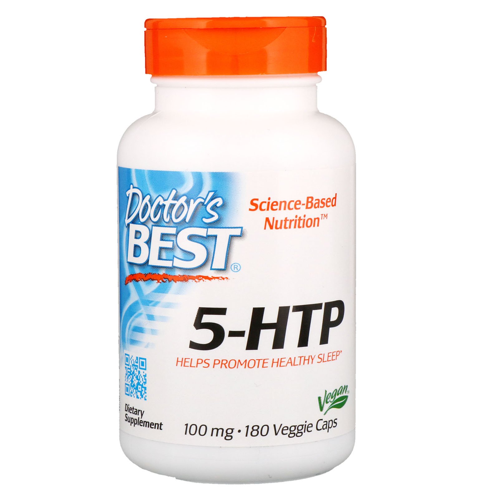 Doctor's Best, 5-HTP, 100 mg, 180 Cápsulas Vegetais