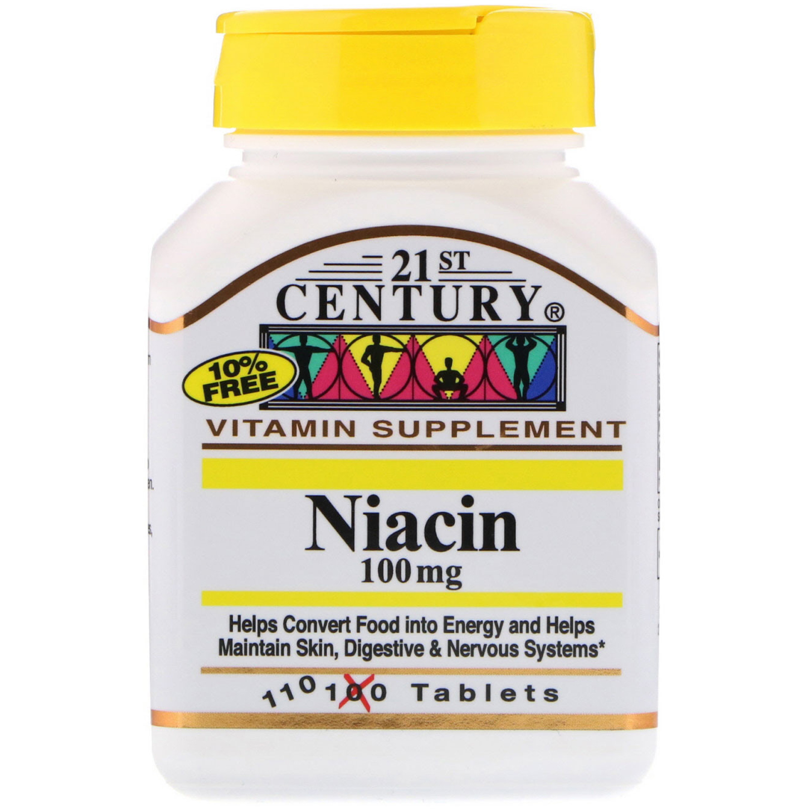 21st Century, Niacina, 100 mg, 110 comprimidos