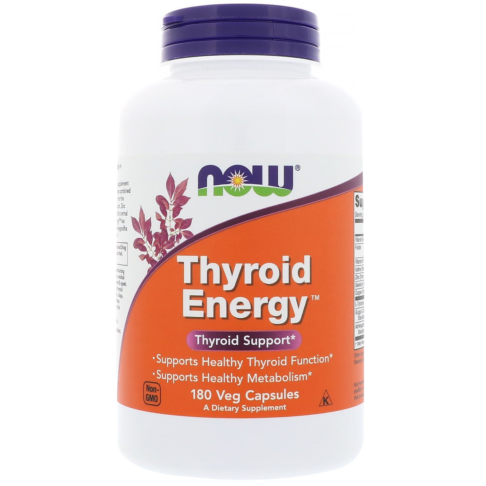 Now Foods, Thyroid Energy, 180 Cápsulas Vegetais