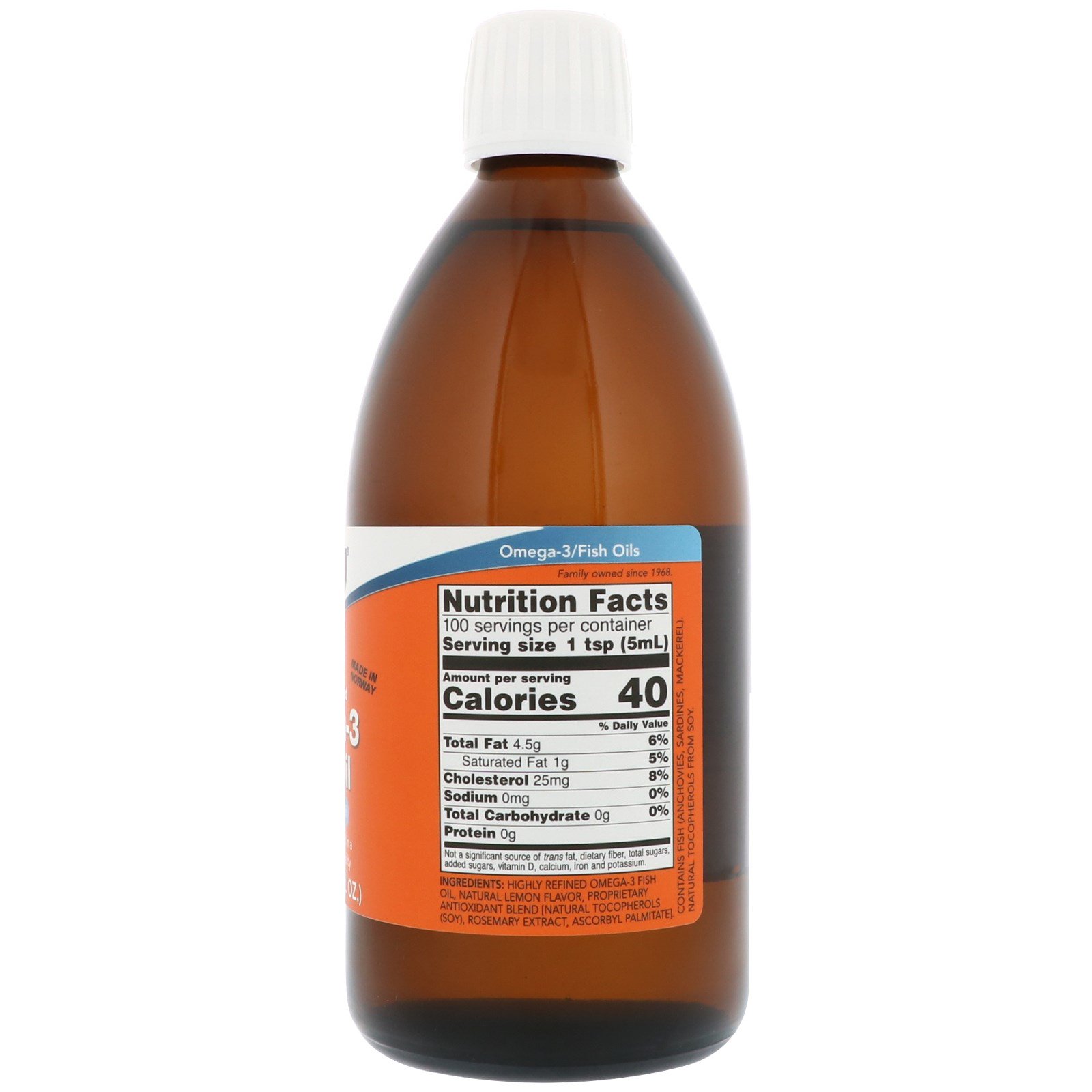 Now Foods, Óleo de Peixe Ômega-3, Sabor Limão, 500 ml (16,9 fl oz) - Imagem 2