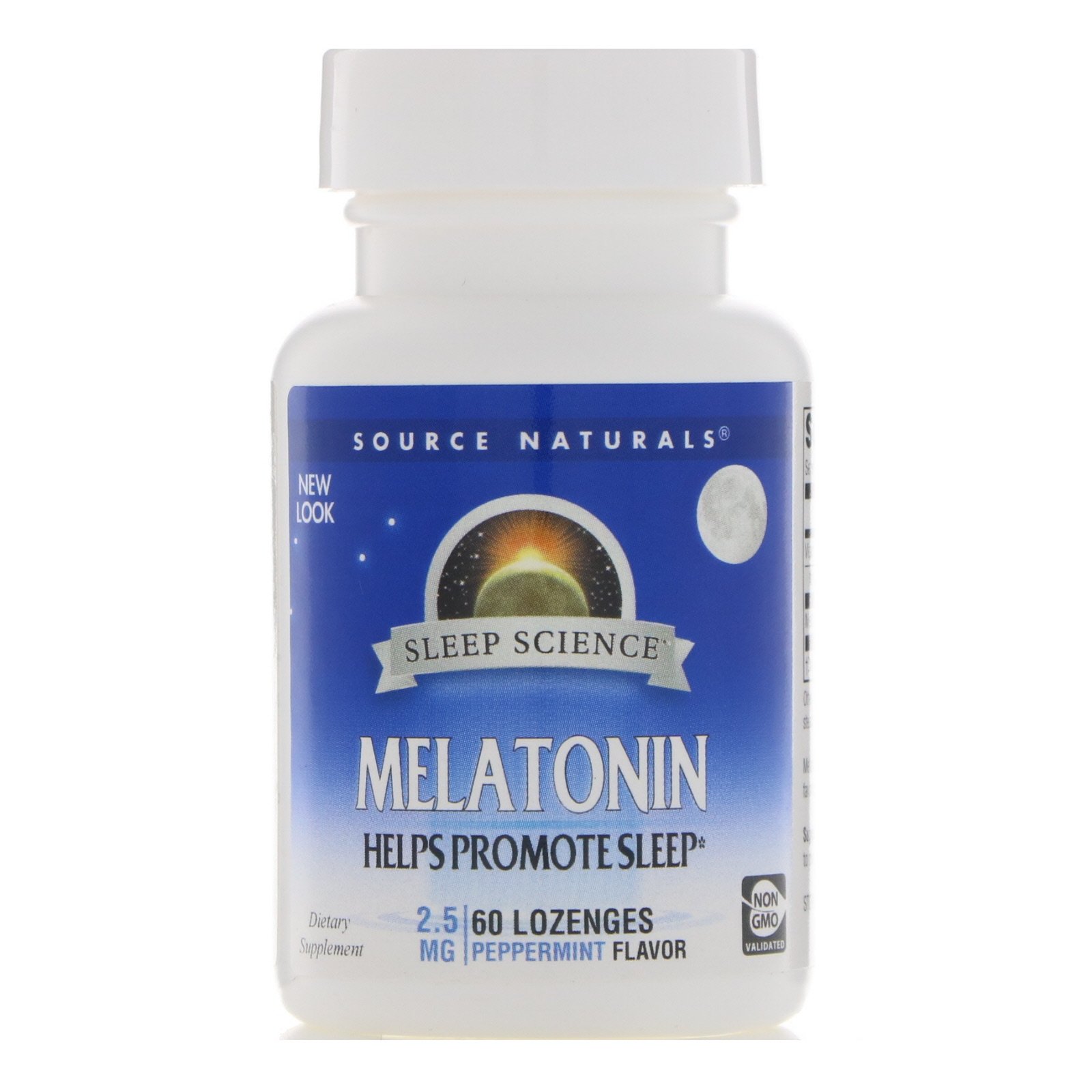 Source Naturals, Melatonin, Peppermint, 2.5 mg, 60 Lozenges