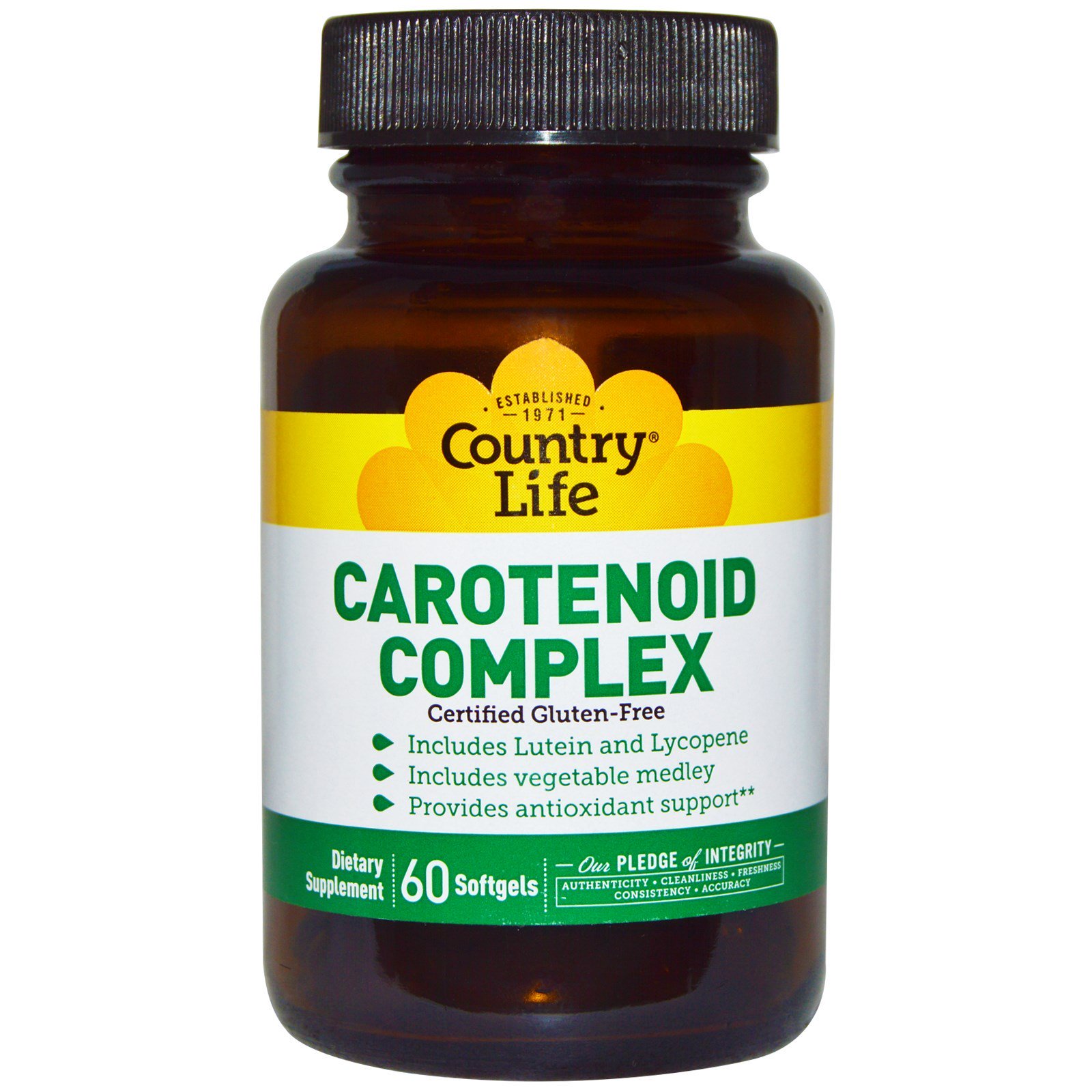 Country Life, Complexo Carotenoide, 60 cápsulas softgel