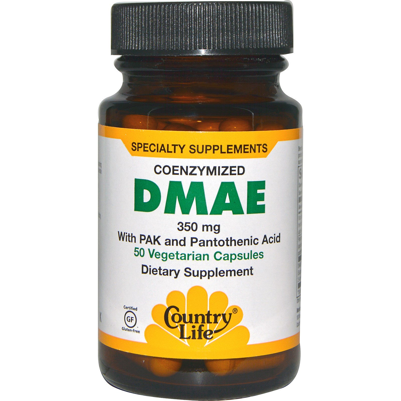 Country Life, DMAE, Coenzimizado, 350 mg, 50 cápsulas vegetarianas