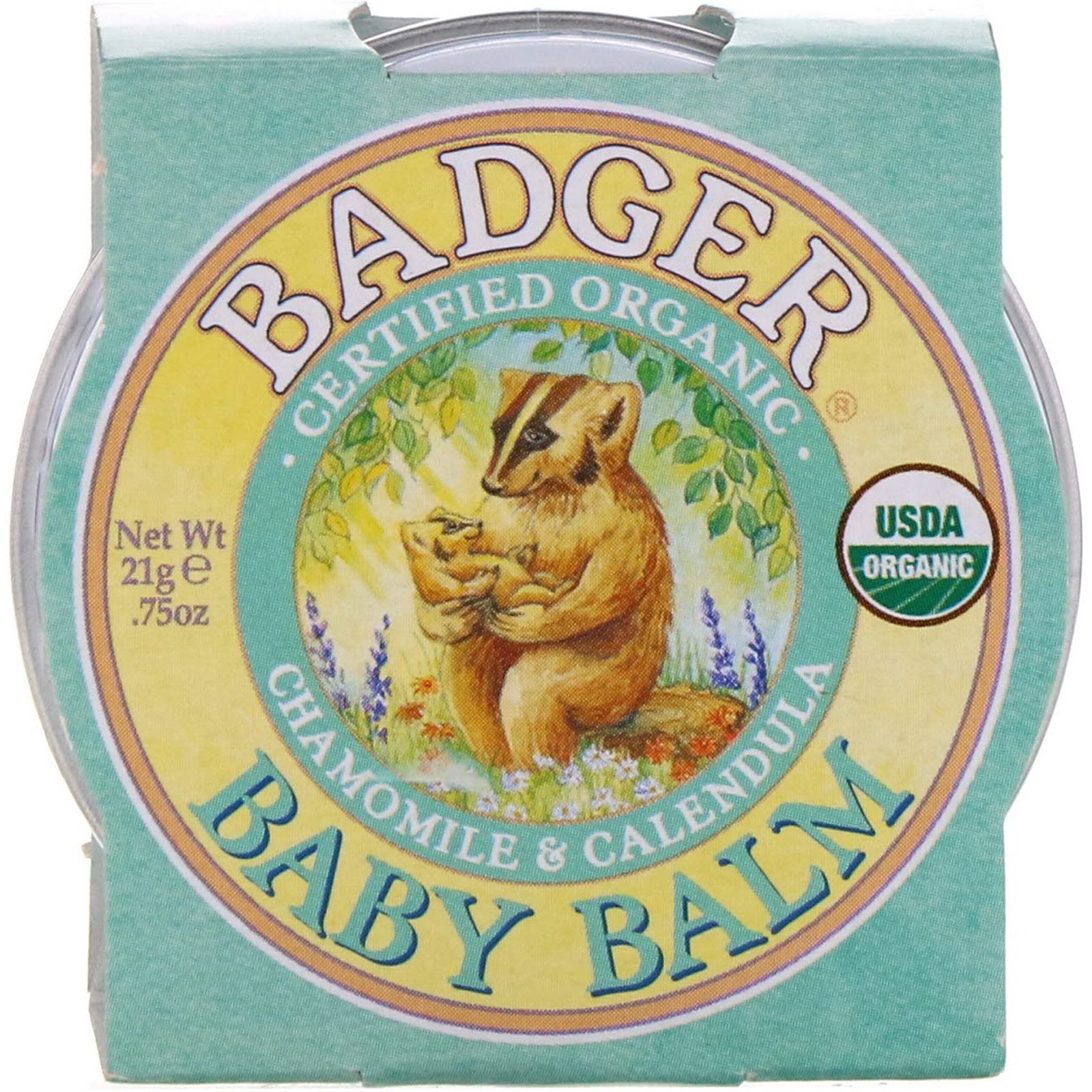 Badger Company, Bálsamo para Bebês, Camomila e Calêndula, 0,75 oz (21 g)