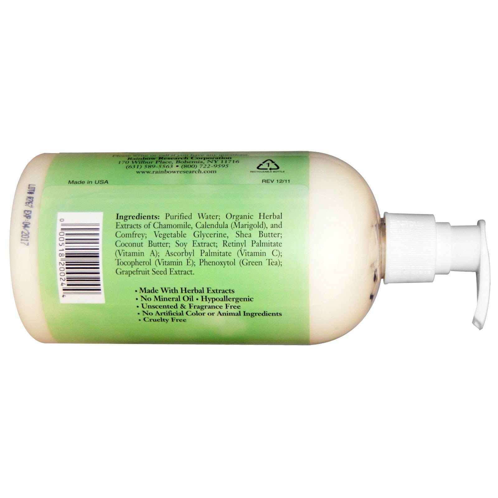 Rainbow Research, Baby Oh Baby, Loção para bebês, Sem Perfume, 16 fl oz - Imagem 2
