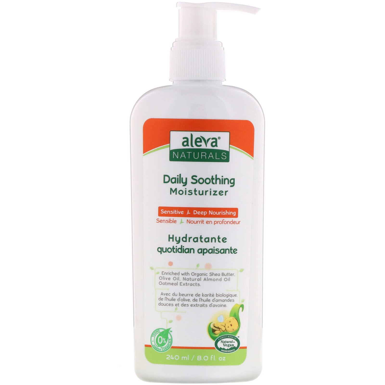 Aleva Naturals, Hidratante Diário Suave, 8.0 fl oz (240 ml)
