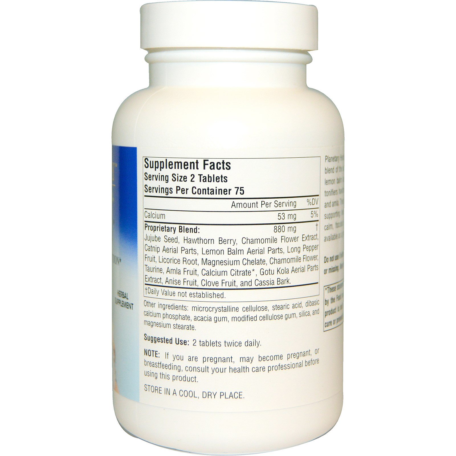 Planetary Herbals, Calm Child, 440 mg, 150 tabletes - Imagem 2
