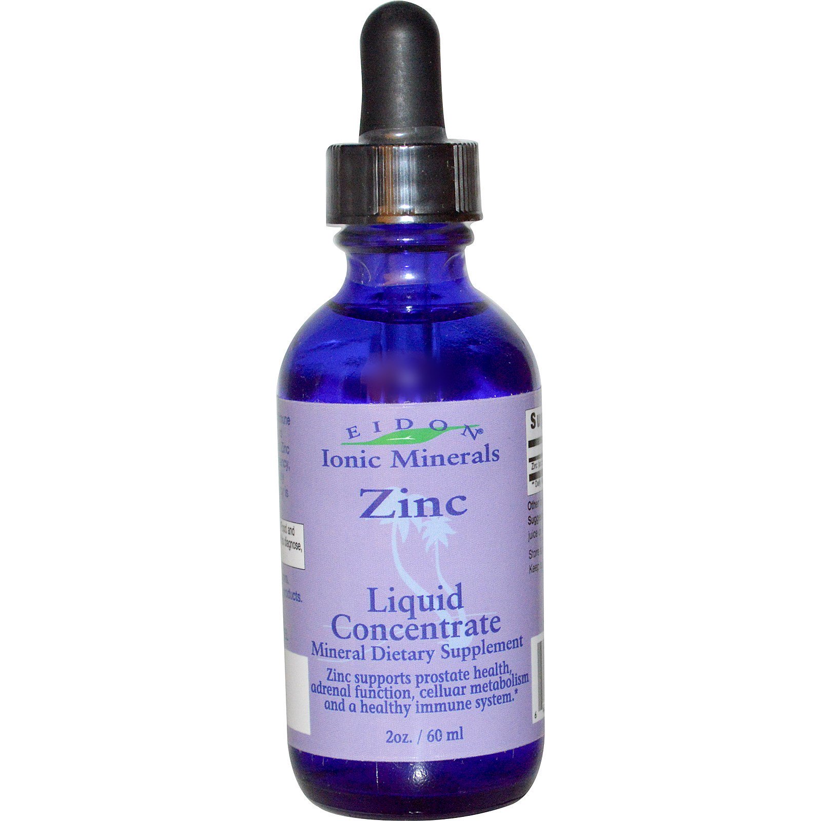 Eidon Mineral Supplements, Minerais Iônicos, Zinco, Concentrado Líquido, 60 ml (2 oz)