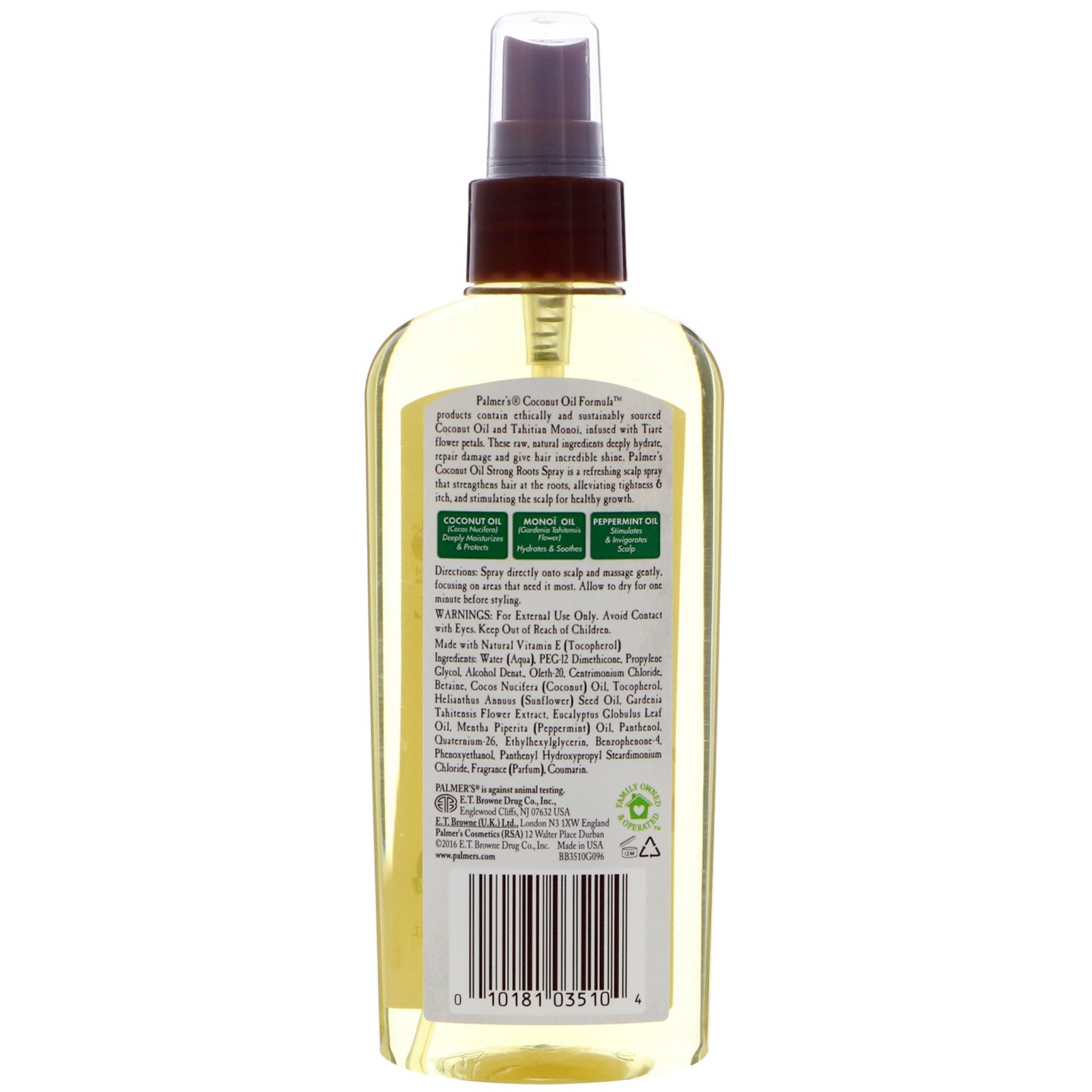 Palmer's, Fórmula de Óleo de Coco, Spray Raízes Fortes, 5,1 fl oz (150 ml) - Imagem 2