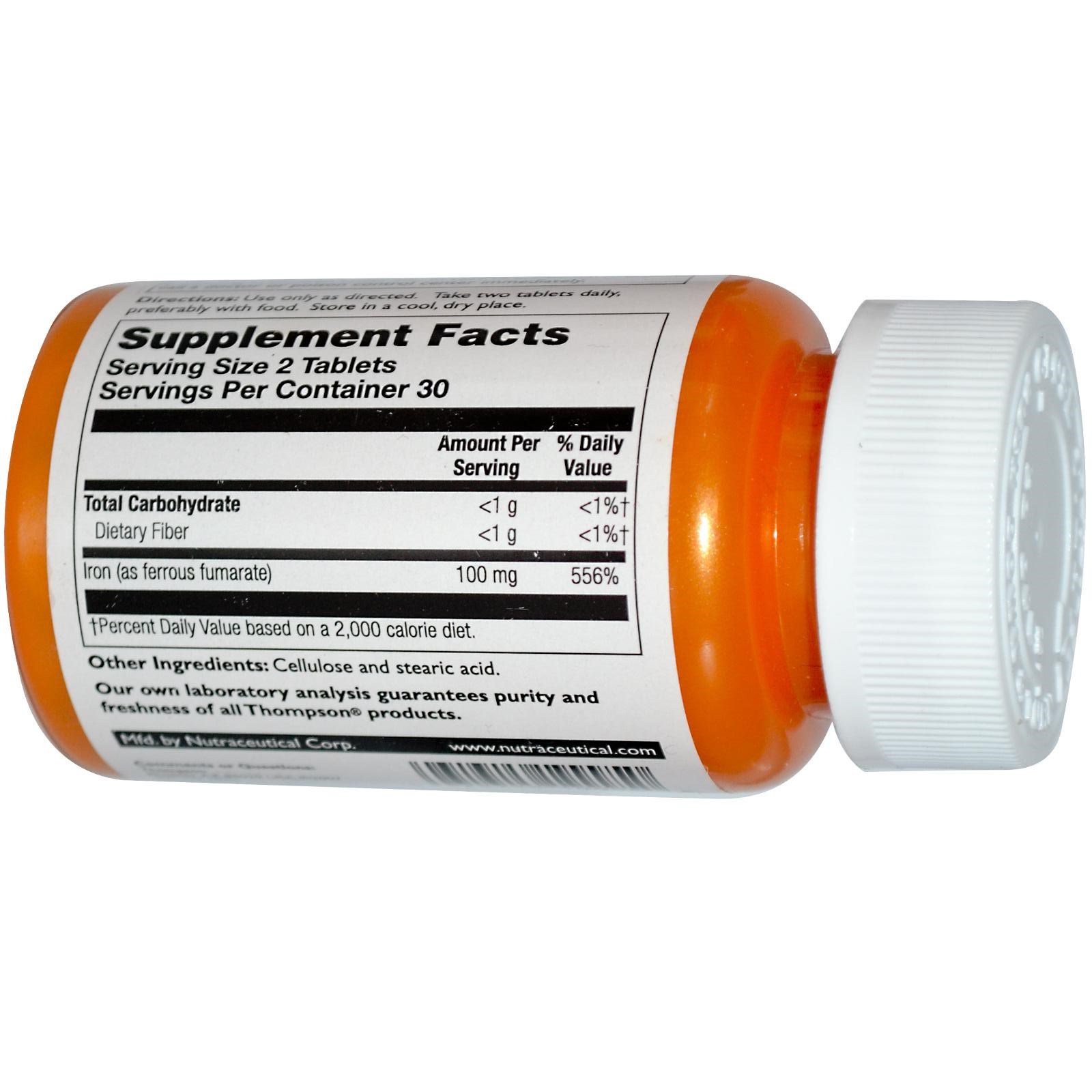 Thompson, Ferro Ideal, 50 mg, 60 Tabletes - Imagem 2