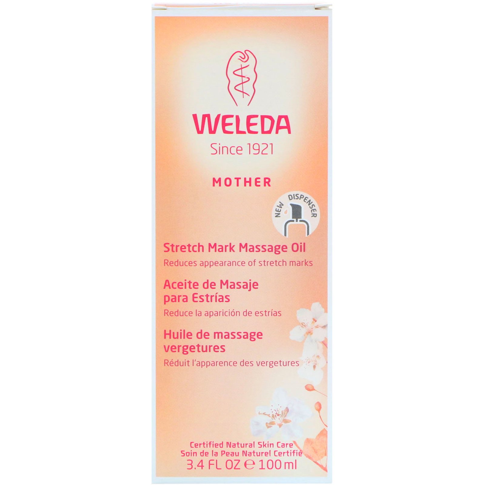 Weleda, Mother, Óleo de Massagem para Estrias, 100 ml (3,4 fl oz)