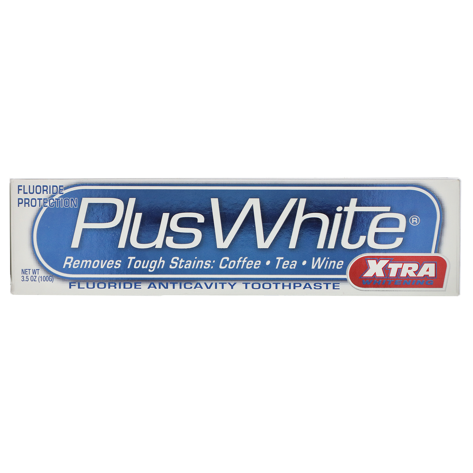 Plus White, Xtra Plus White Creme Dental com Controle Antitártaro, Sabor Cool & Crisp Mint, 3,5 oz (100 g) - Imagem 2