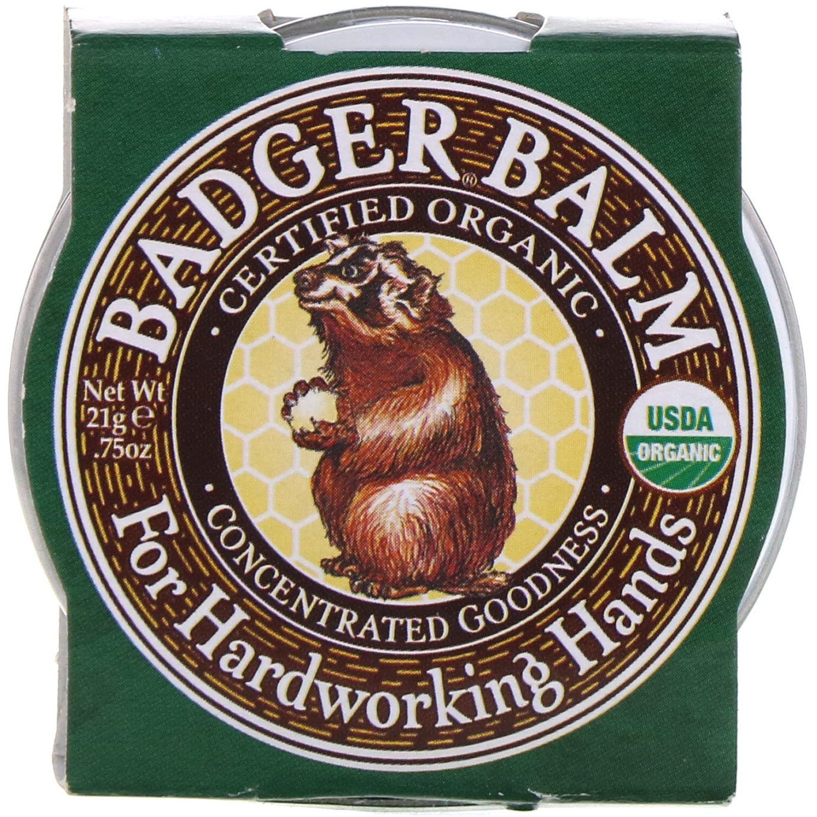 Badger Company, Bálsamo de Teixugo, Para Mãos Trabalhadoras, .75 oz (21 g)