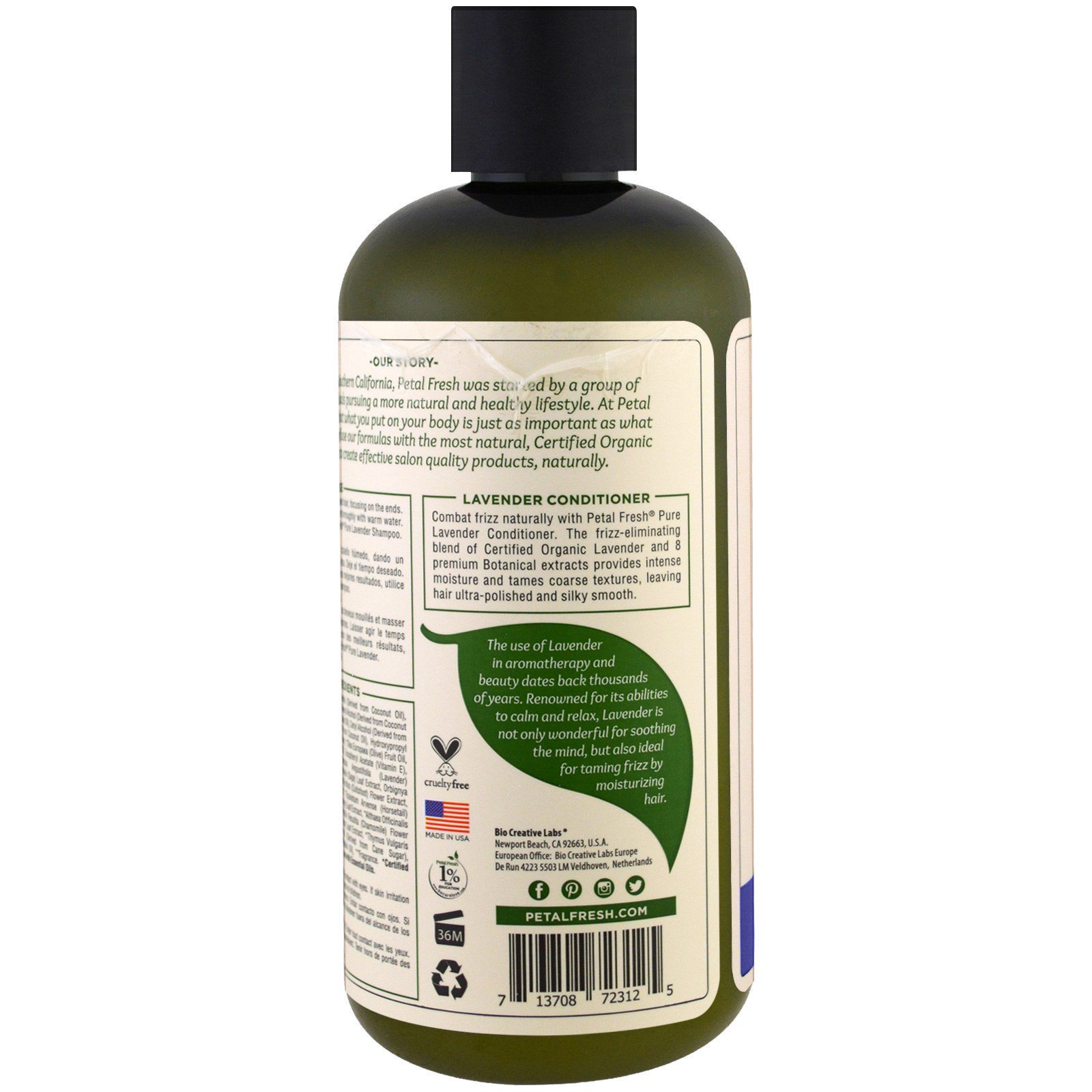 Petal Fresh, Pure, Condicionador anti-frizz, Lavanda, 16 fl oz (475 ml) - Imagem 3