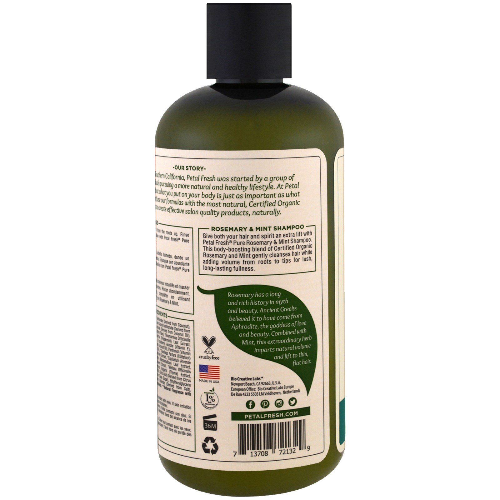 Petal Fresh, Shampoo Puro e Volumizador, Alecrim e Hortelã, 475 ml (16 fl oz) - Imagem 3