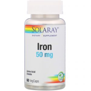 Comprar solaray, iron, 50 mg, 60 vegcaps preço no brasil ferro vitaminas e minerais suplemento importado loja 55 online promoção -