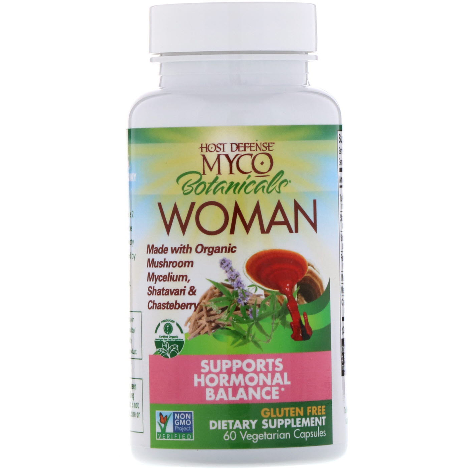 Fungi Perfecti, Myco Botanicals Woman, Supports Hormonal Balance, 60 Vegetarian Capsules - Imagem 3