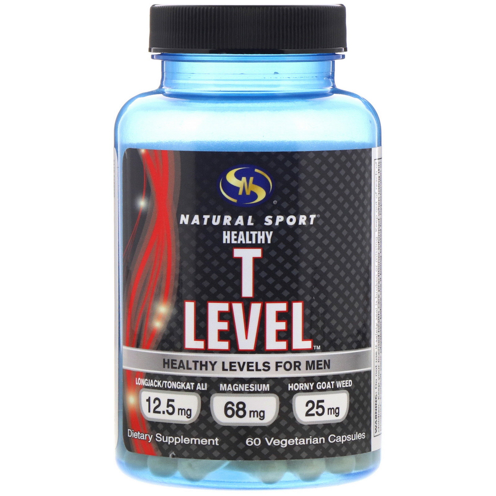 Natural Sport, Healthy T Level, Para Homens, 60 Cápsulas Vegetais