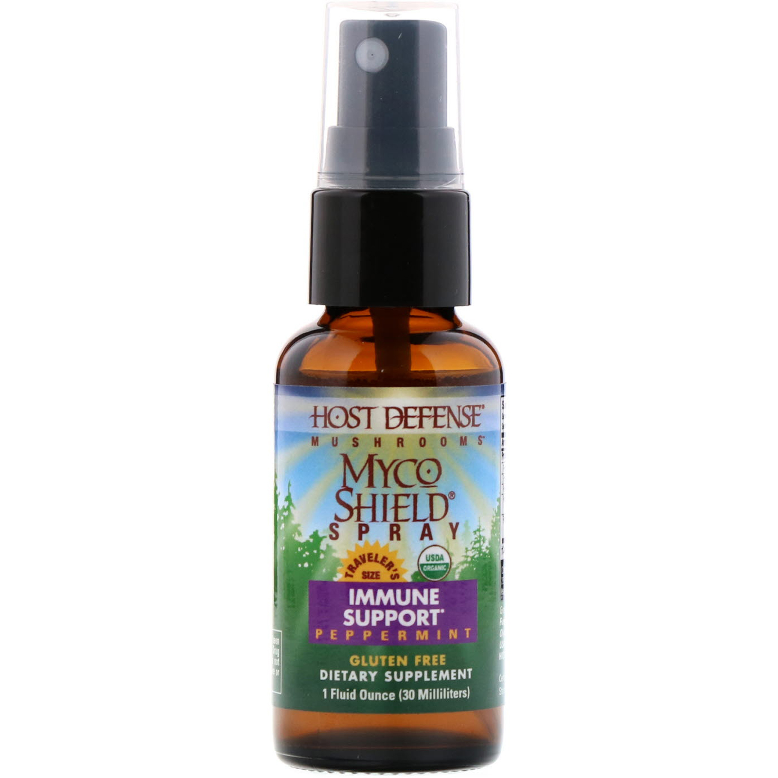 Fungi Perfecti, Mushrooms, Organic Myco Shield Spray, Immune Support Peppermint, 1 fl oz (30 ml) - Imagem 3