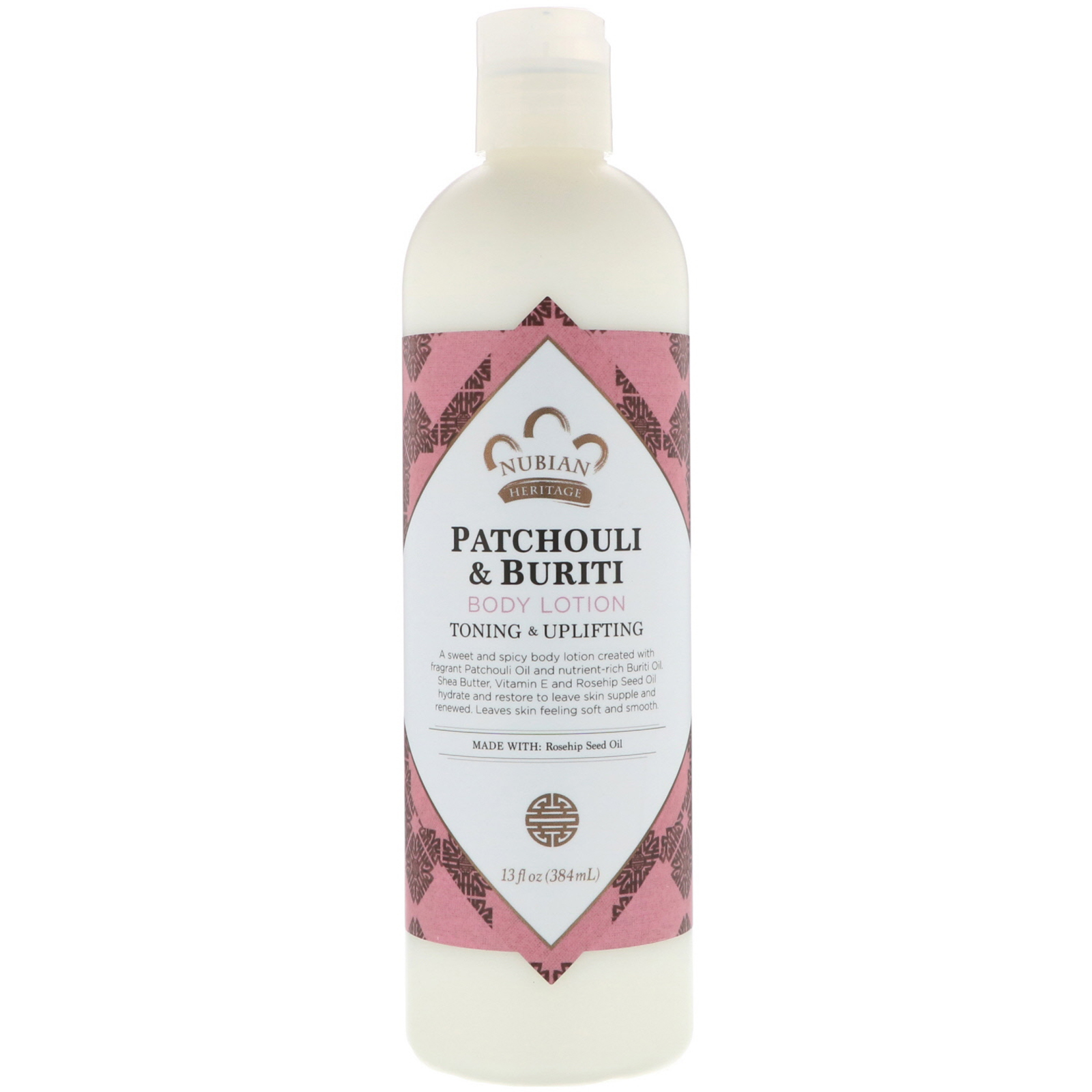 Nubian Heritage, Loção Corporal, Patchouli e Buriti, 384 ml (13 fl oz)