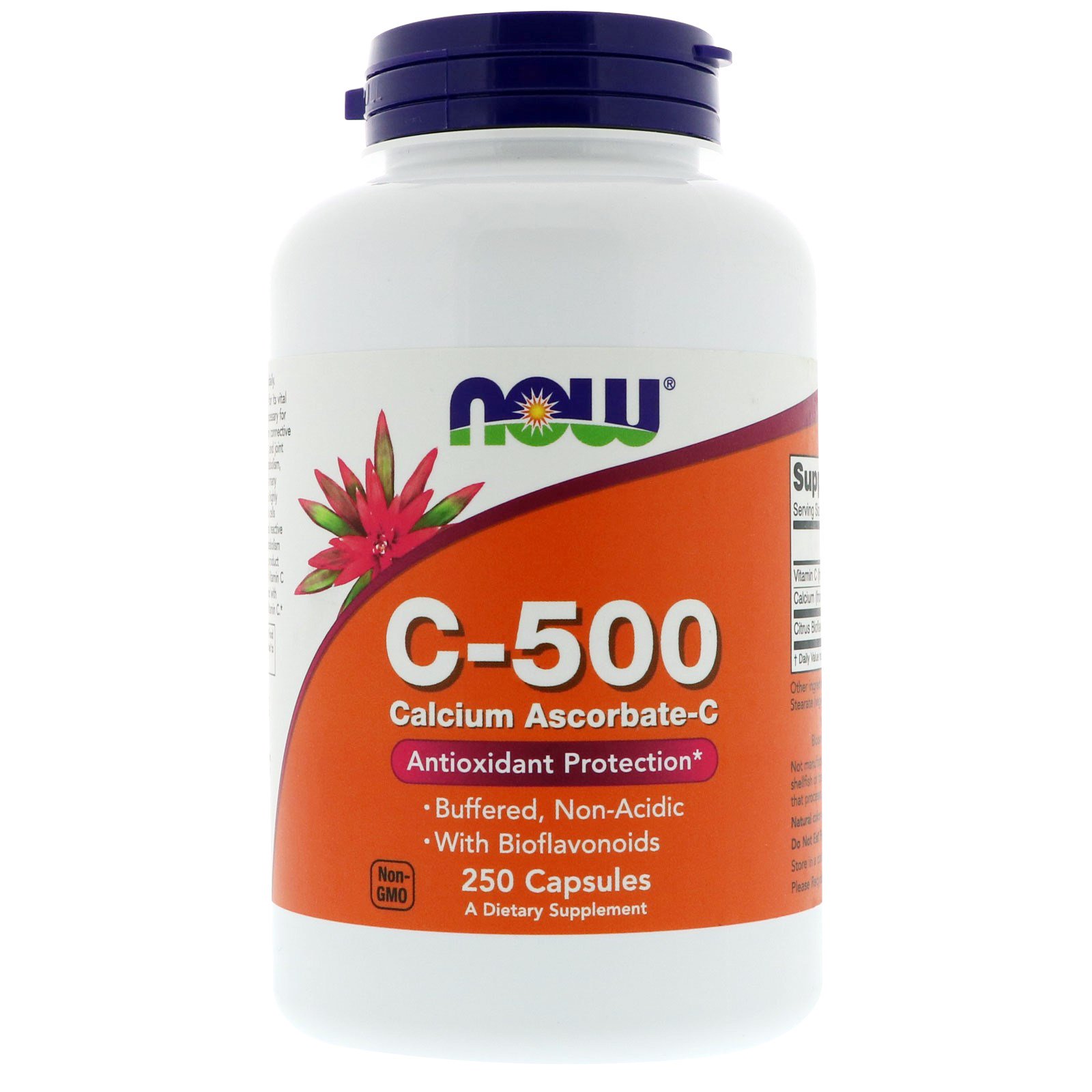 Now Foods, C-500, Cálcio ascorbate-C, 250 cápsulas