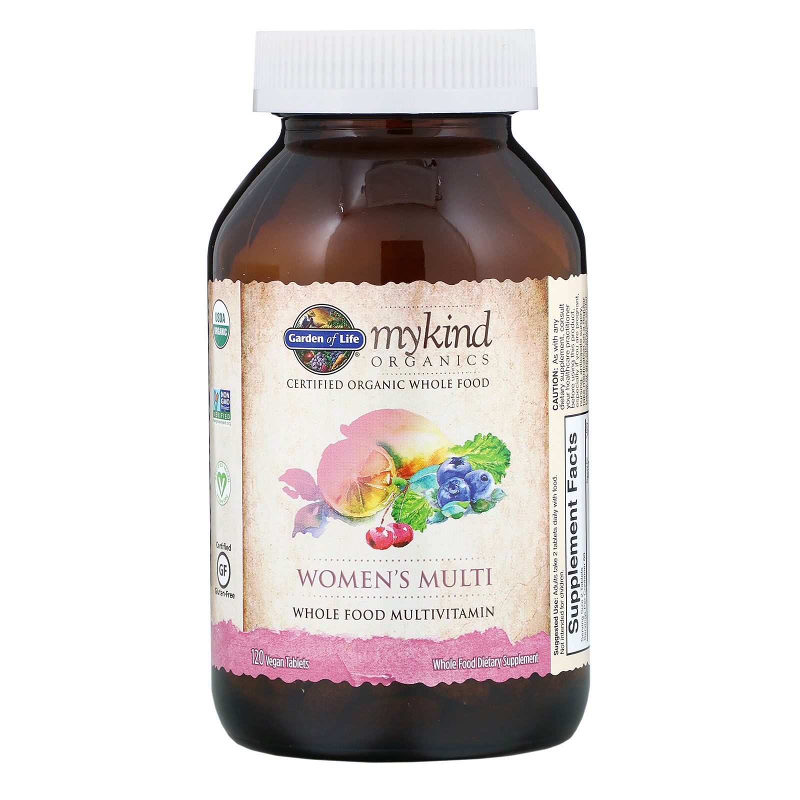 Garden of Life, MyKind Organics, Women's Multi, 120 Comprimidos Vegetais - Imagem 3