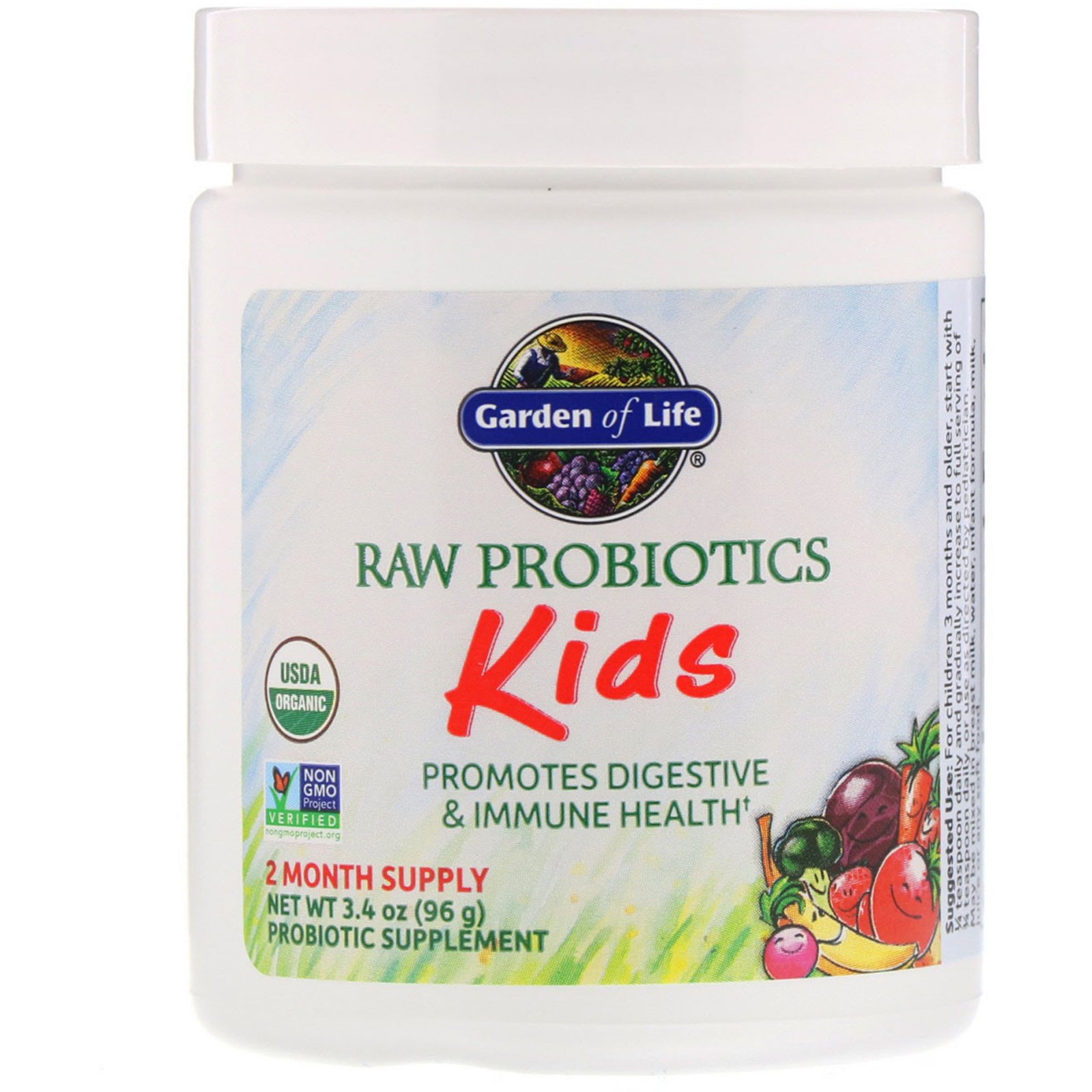 Garden of Life, RAW Probiotics, Crianças, 96 g (3,4 oz) - Imagem 3