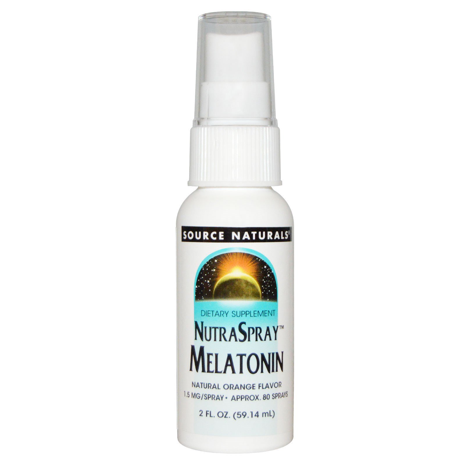 Source Naturals, NutraSpray Melatonin, Sabor Natural de Laranja, 59,14 ml (2 fl oz)