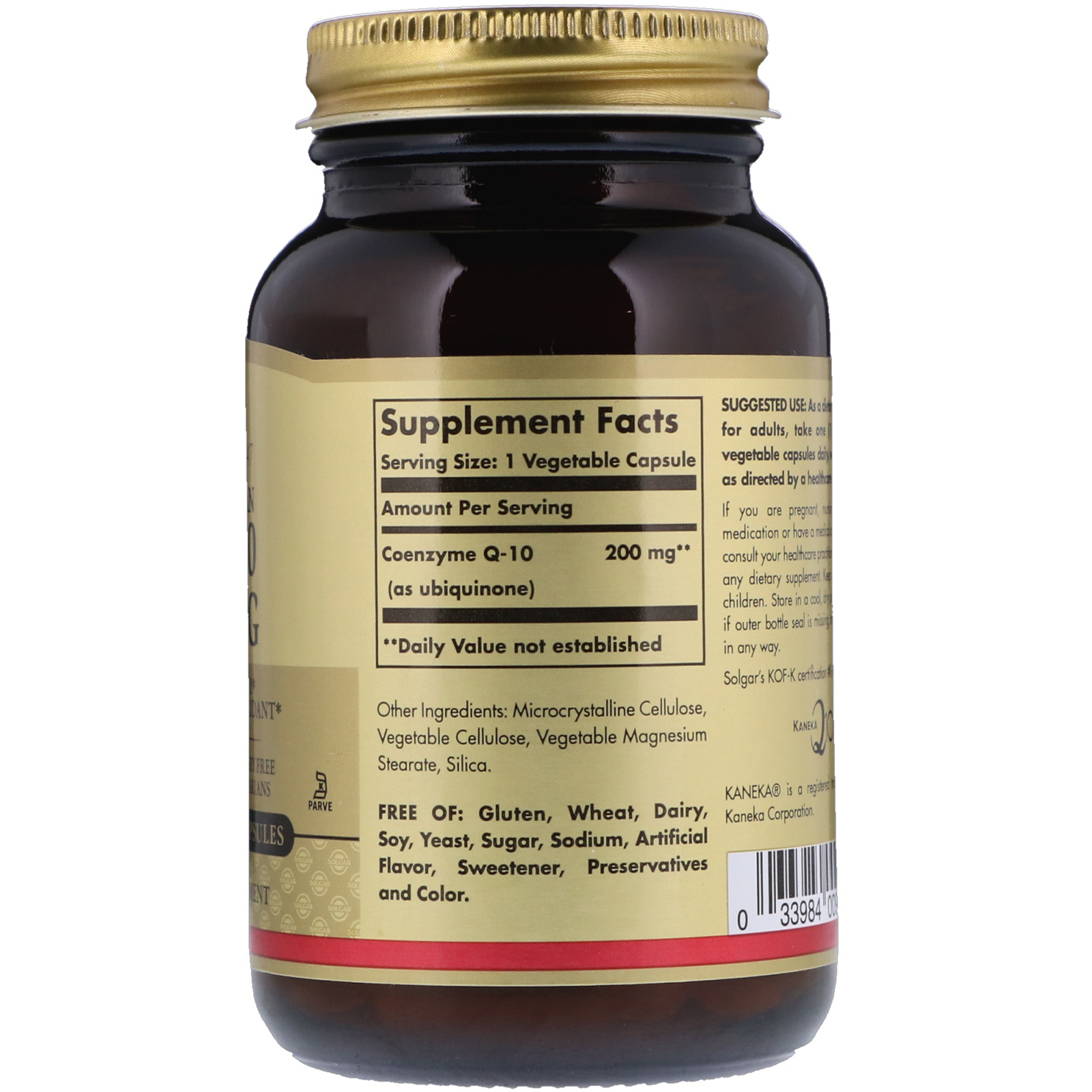 Solgar, CoQ-10 de origem vegetal, 200 mg, 60 Cápsulas Vegetais - Imagem 2
