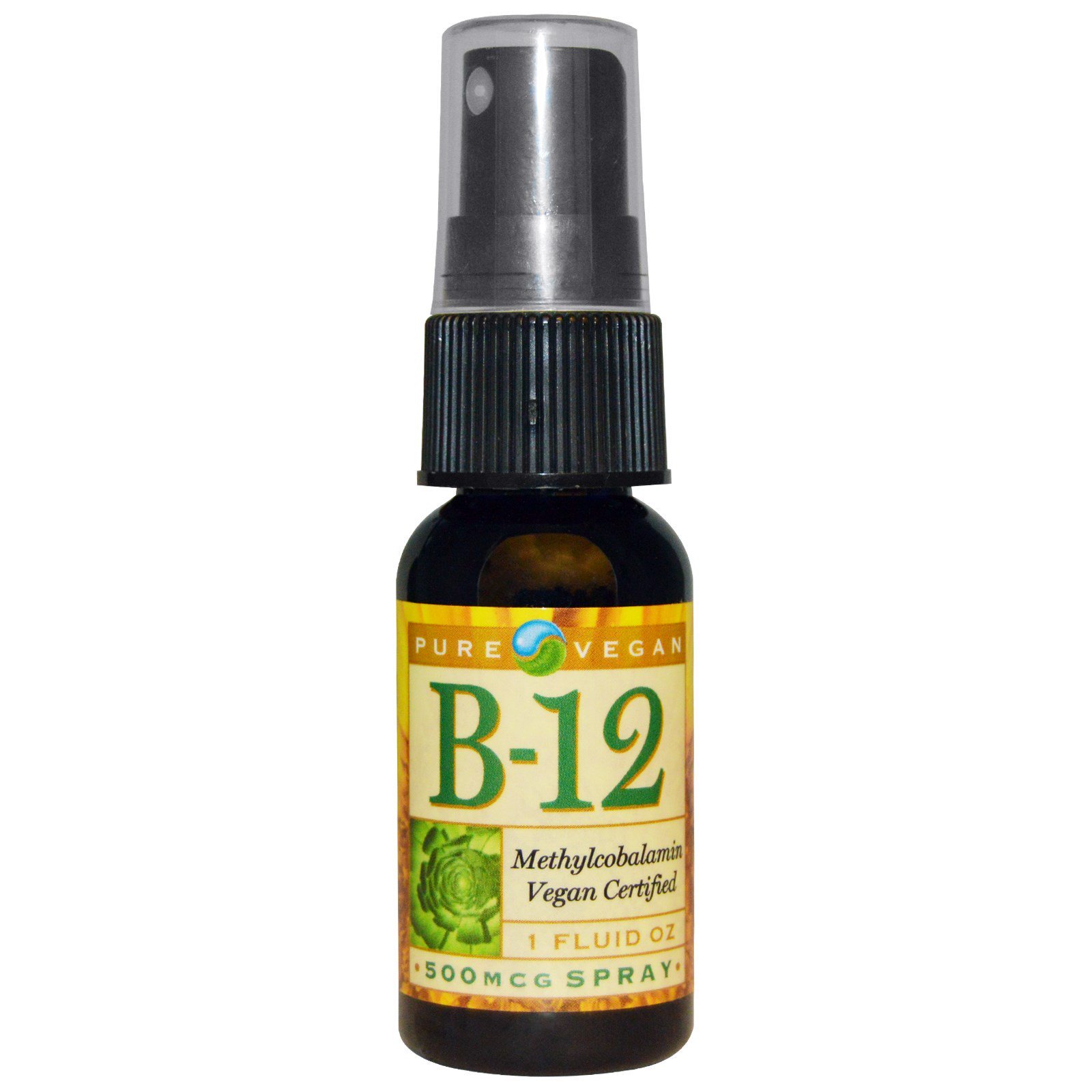 Pure Vegan, B-12, Spray, 500 mcg, 29,5 ml