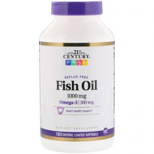 Comprar 21st century, fish oil reflux free, 1,000 mg, 180 enteric coated softgels preço no brasil ômega 3 óleo de peixe suplementos nutricionais suplemento importado loja 55 online promoção -