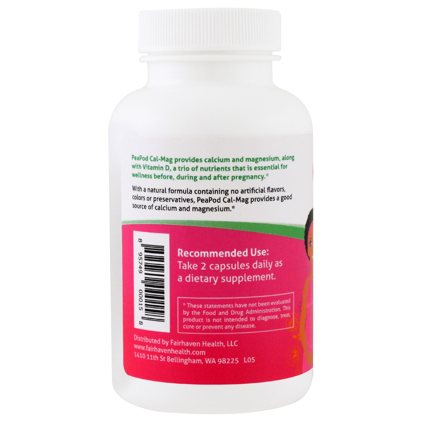 Fairhaven Health, Peapod, Cal-Mag, 60 Cápsulas - Imagem 3