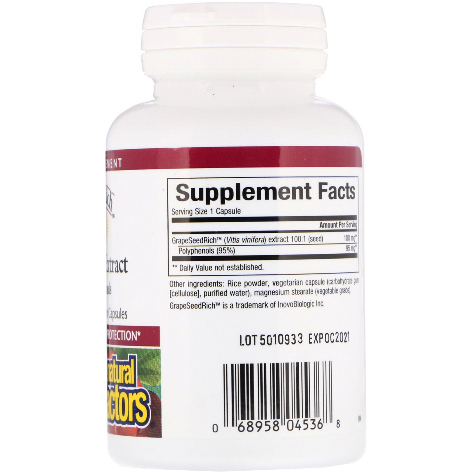 Natural Factors, GrapeSeedRich, Extrato de Semente de Uva, 100 mg, 90 Cápsulas Vegetarianas - Imagem 2