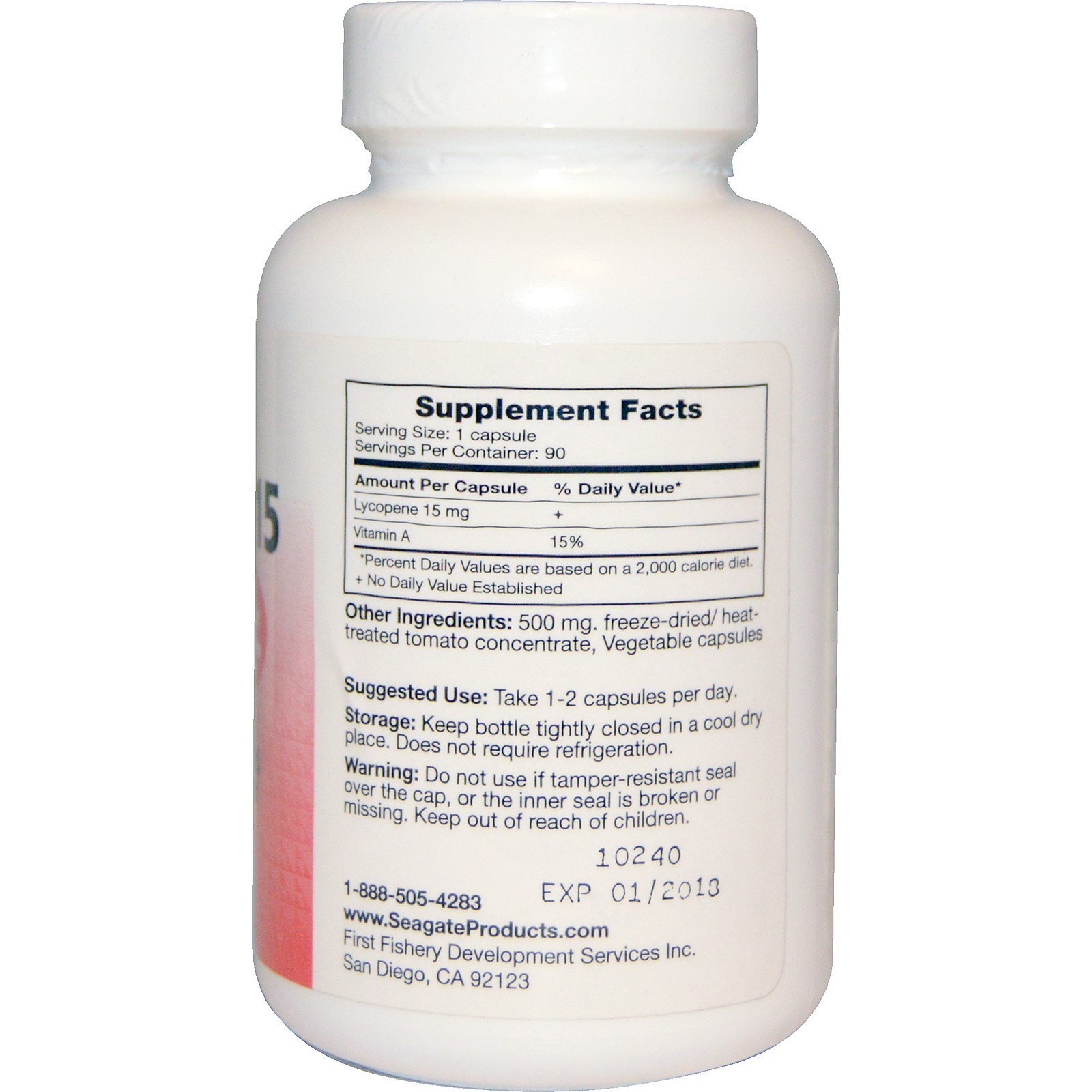Seagate, Lycopene-15, 15 mg, 90 Vcaps - Imagem 2