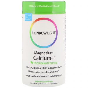 Comprar rainbow light, magnésio e cálcio+, fórmula baseada em alimentos, 180 comprimidos preço no brasil cálcio e magnésio vitaminas e minerais suplemento importado loja 311 online promoção -