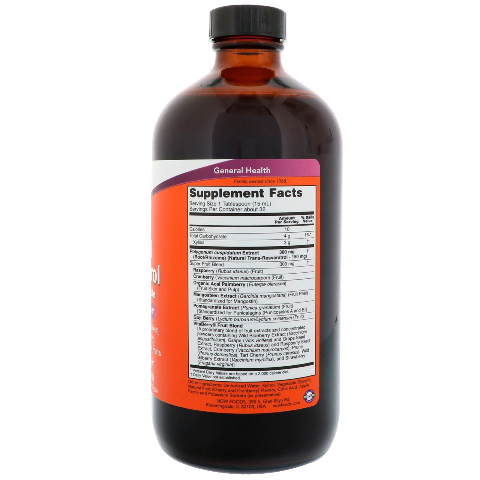 Now Foods, Resveratrol Natural, Concentrado Líquido, 473 ml (16 fl oz) - Imagem 2