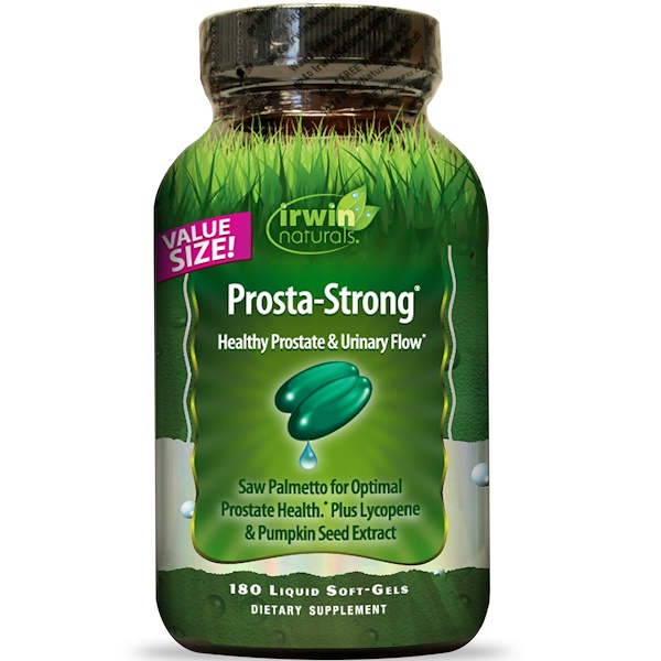 Irwin Naturals, Prosta-Strong, Healthy Prostate & Urinary Flow, 180 Cápsulas Softgel Líquidas